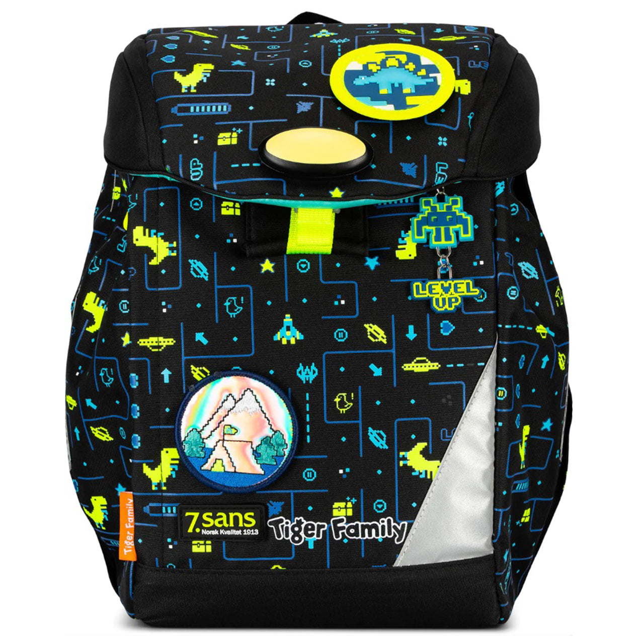 7-sans-Tiger-Family-Schulranzen-fuer-Jungen-Schulrucksack-Game-Level-up-Dino-schwarz-2778102119-online-kaufen-lafueliki