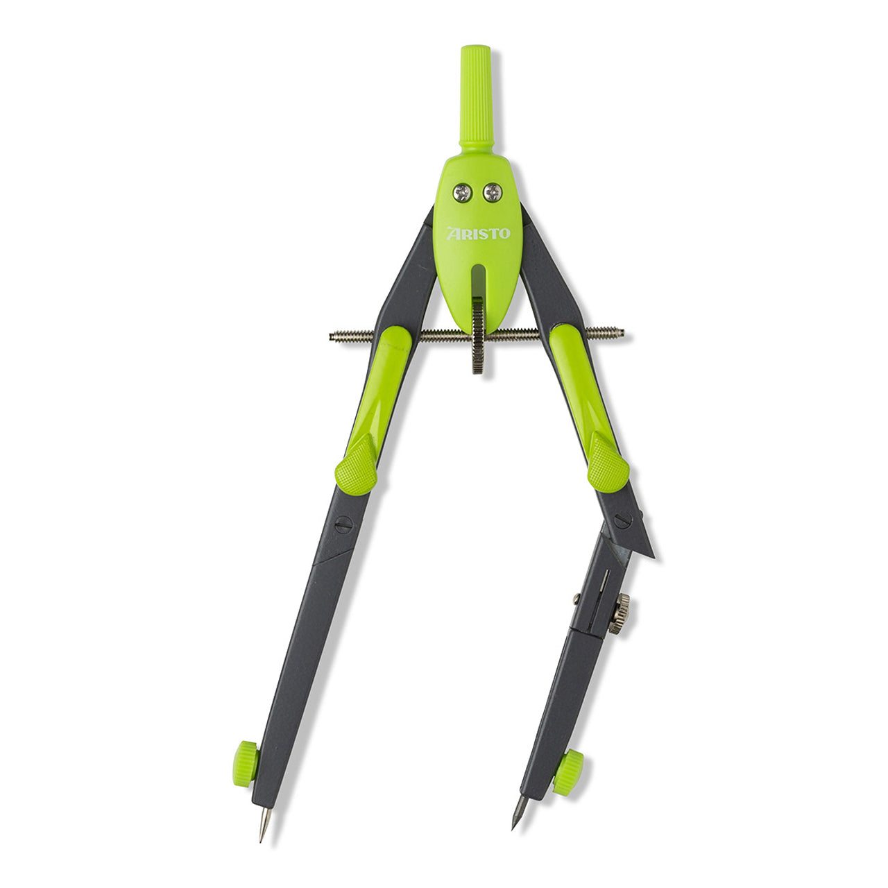 Aristo-BTS-Schnellverstell-Zirkel-Schule-NEON-gruen-AR552742-20-gewinkelt-lafueliki