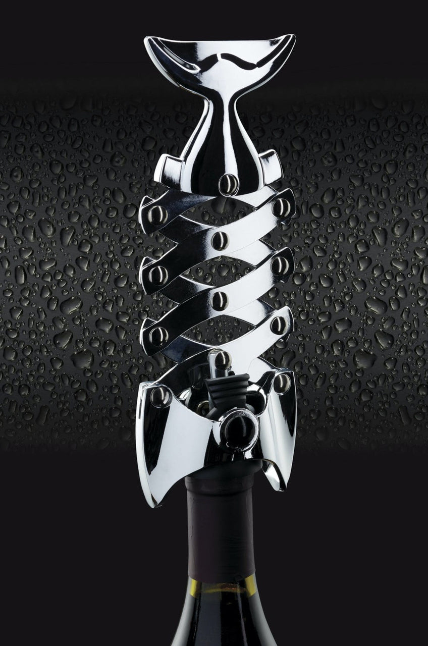 BARCRAFT-Korkenzieher-Lazy-Fish-Rechtshaender-anwendung-flasche-korken-lafueliki