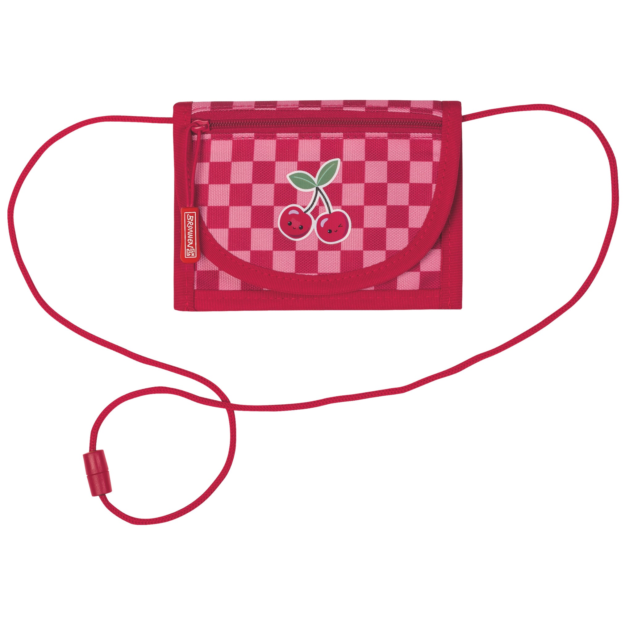 BRUNNEN Brustbeutel für Mädchen · Fruity Love · Rosa-Rot