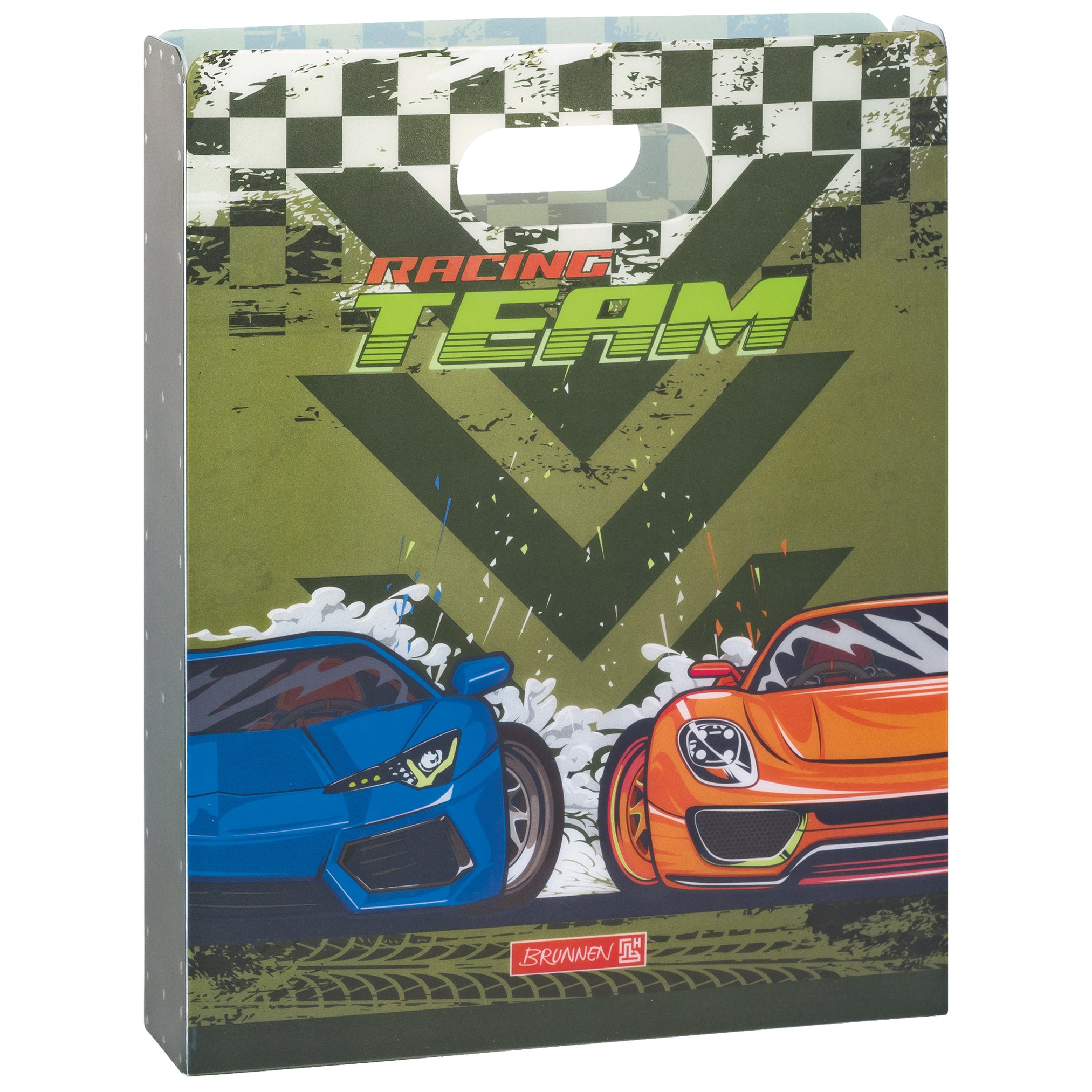 BRUNNEN Heftbox A4 · Fast Wheels · Auto · Grün