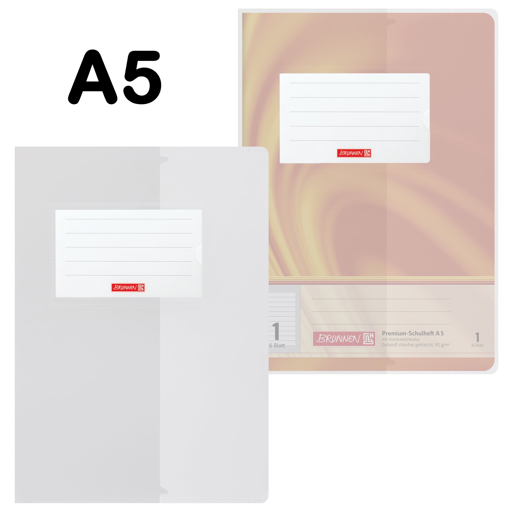 BRUNNEN Hefthülle A5 · FACT!pp Premium · mit Namensschild