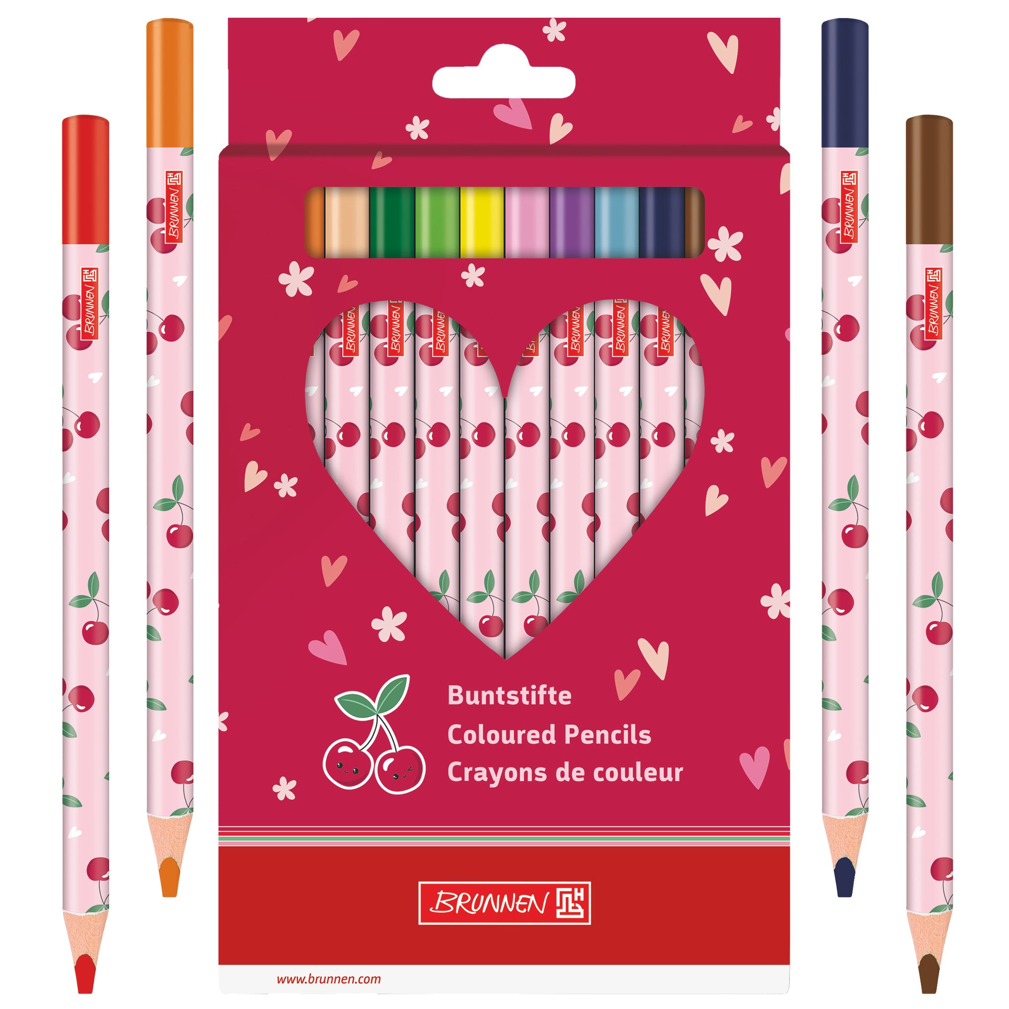 BRUNNEN Jumbo Dreikant Buntstifte 12er Set · Fruity Love