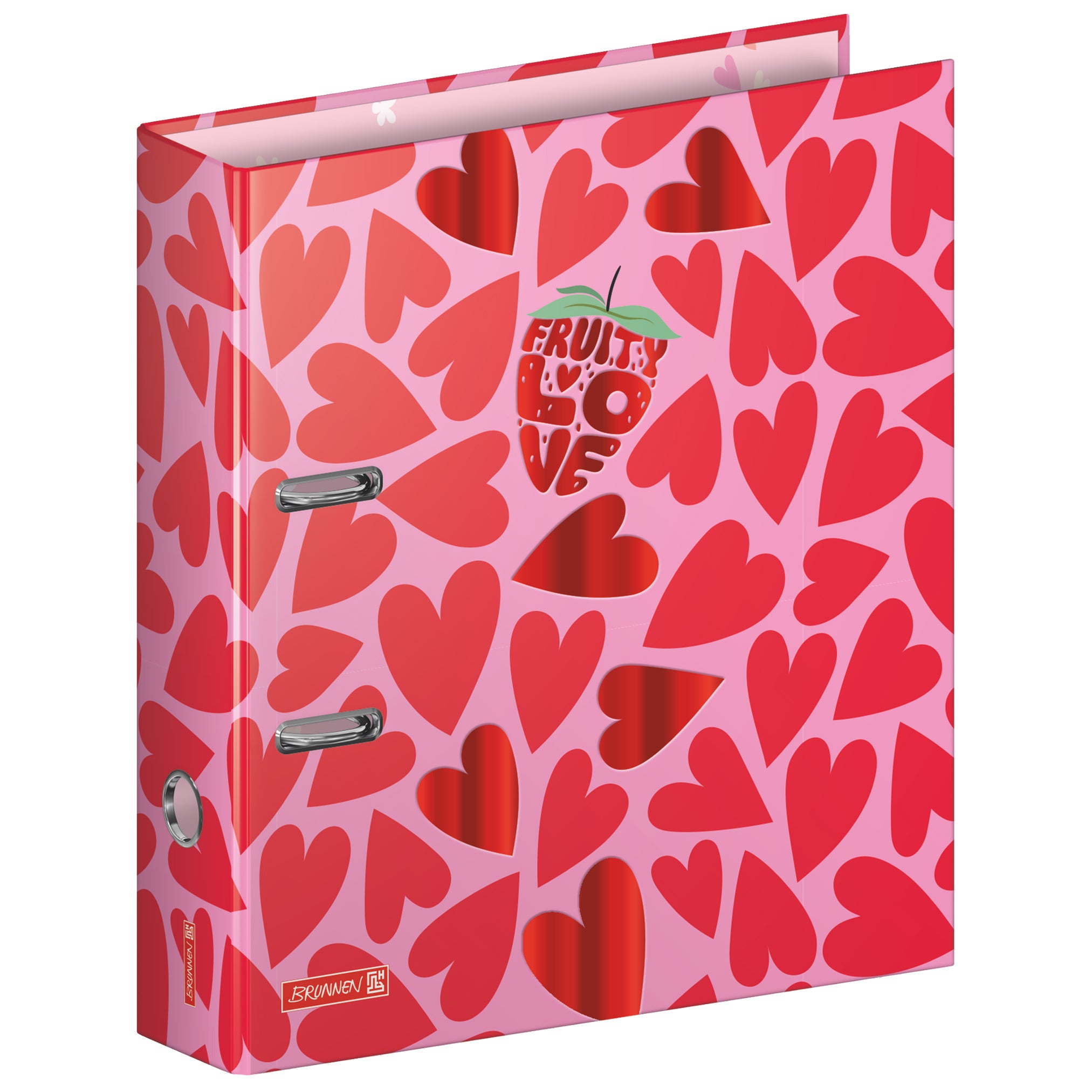 BRUNNEN Ordner A4 · breit · Fruity Love · Rosa-Rot