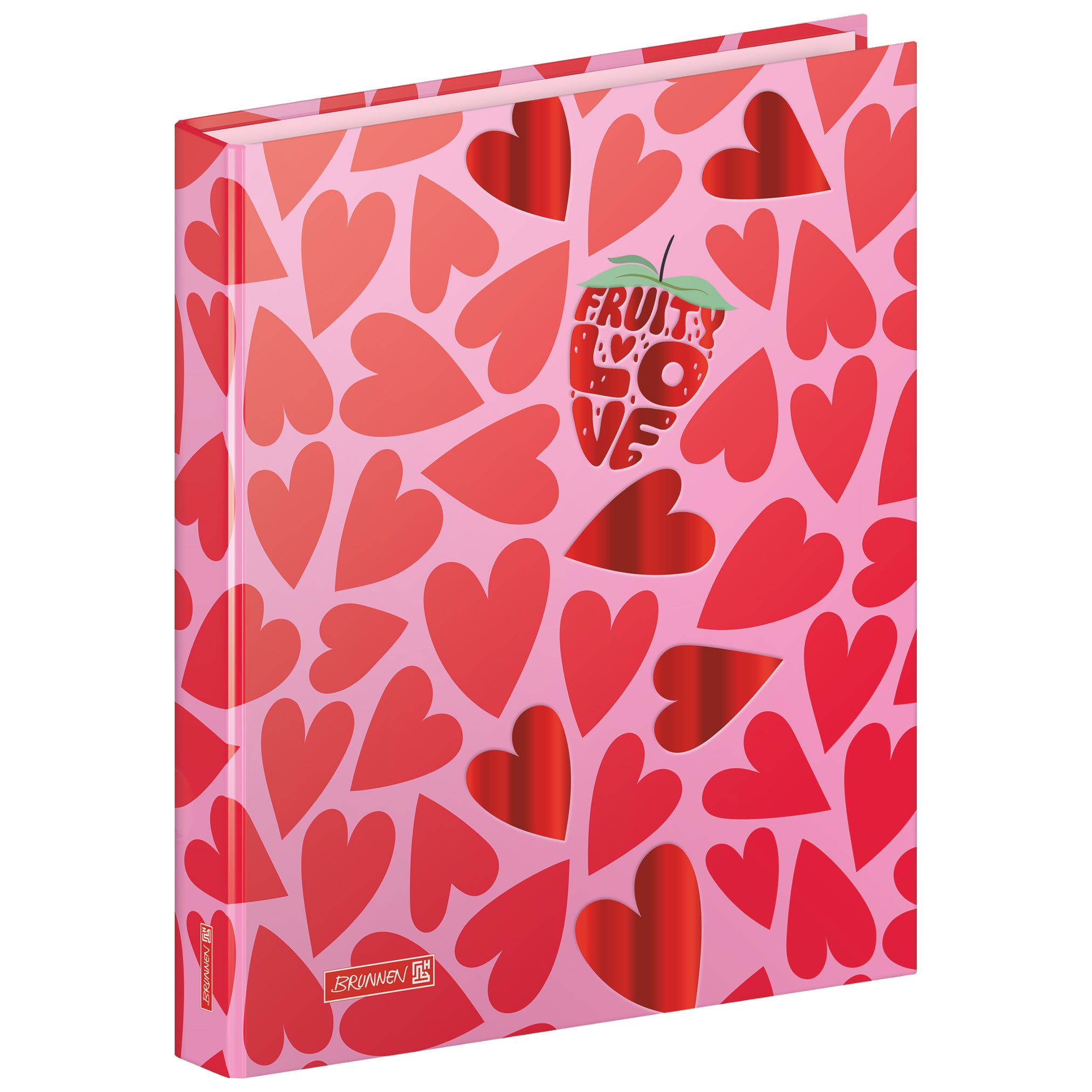 BRUNNEN Ringbuch A4 · schmal · Fruity Love · Rosa-Rot