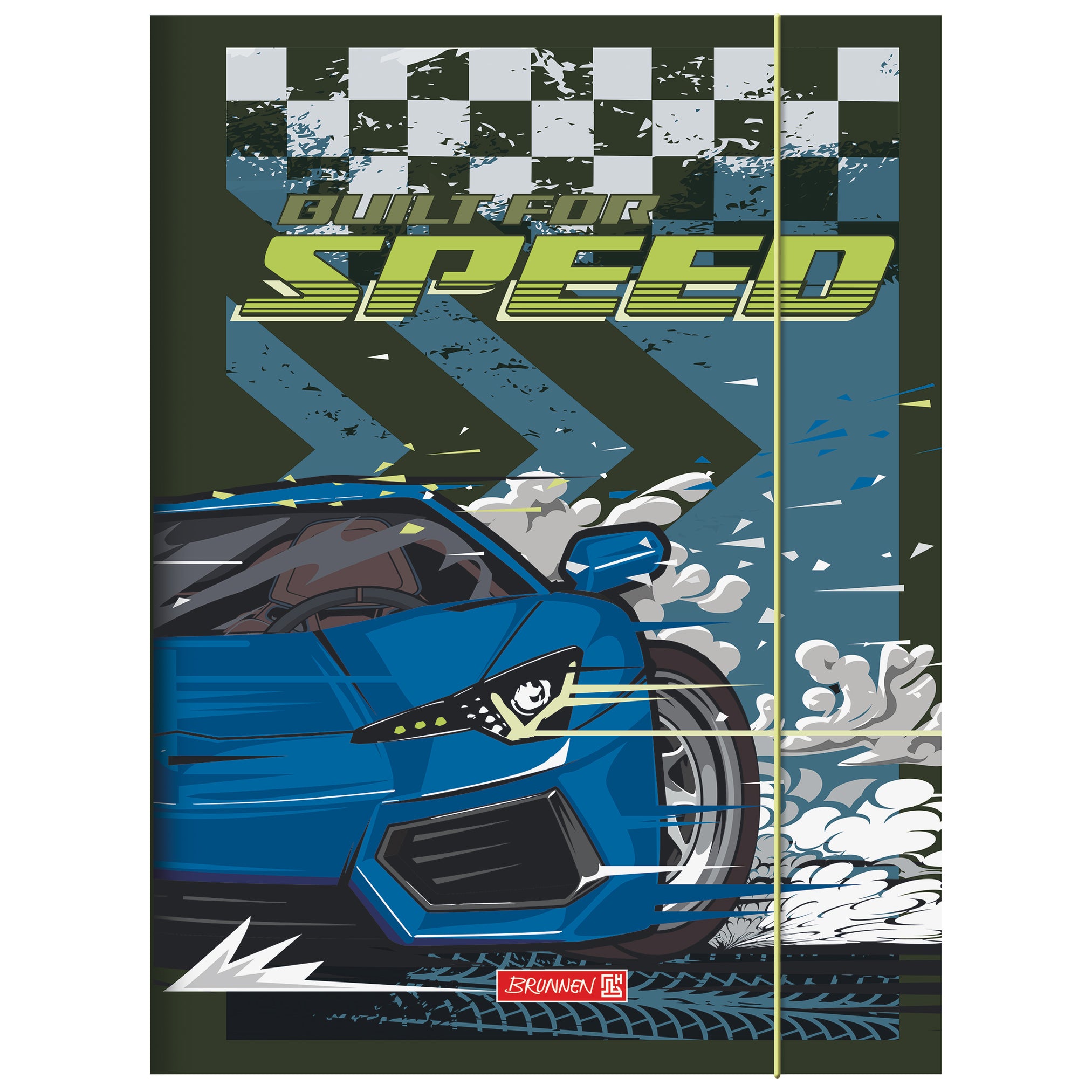 BRUNNEN Sammelmappe A3 · Fast Wheels · Auto · Grün-Blau