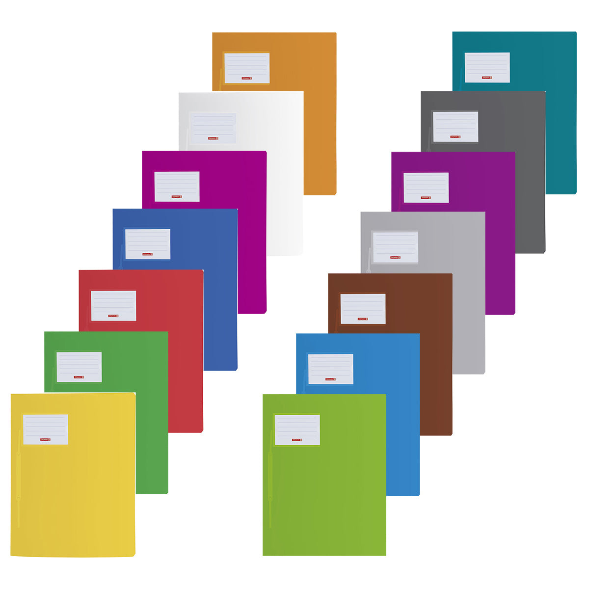 BRUNNEN Schnellhefter-Set A4 · FACT!pp · 14 Farben · extra stabil · Kunststoff