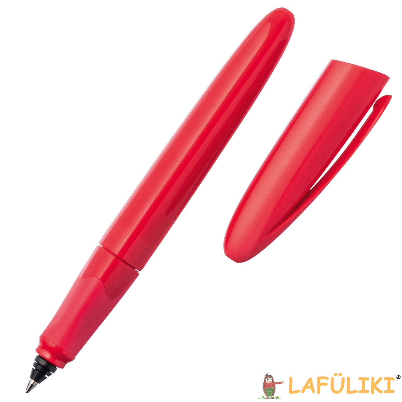 BRUNNEN Tintenroller Colour Code in rot Kappe geöffnet