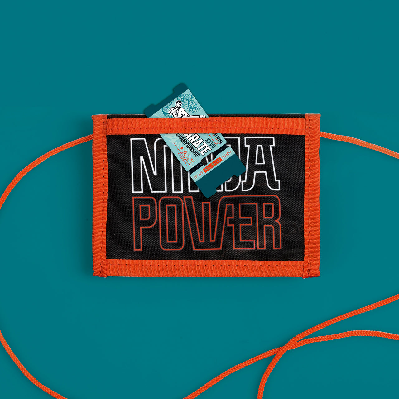 Brunnen-Brustbeutel-Kinder-portemonnaie-Ninja-blau-power-Jungen-1049146321-mit-Fach-lafueliki