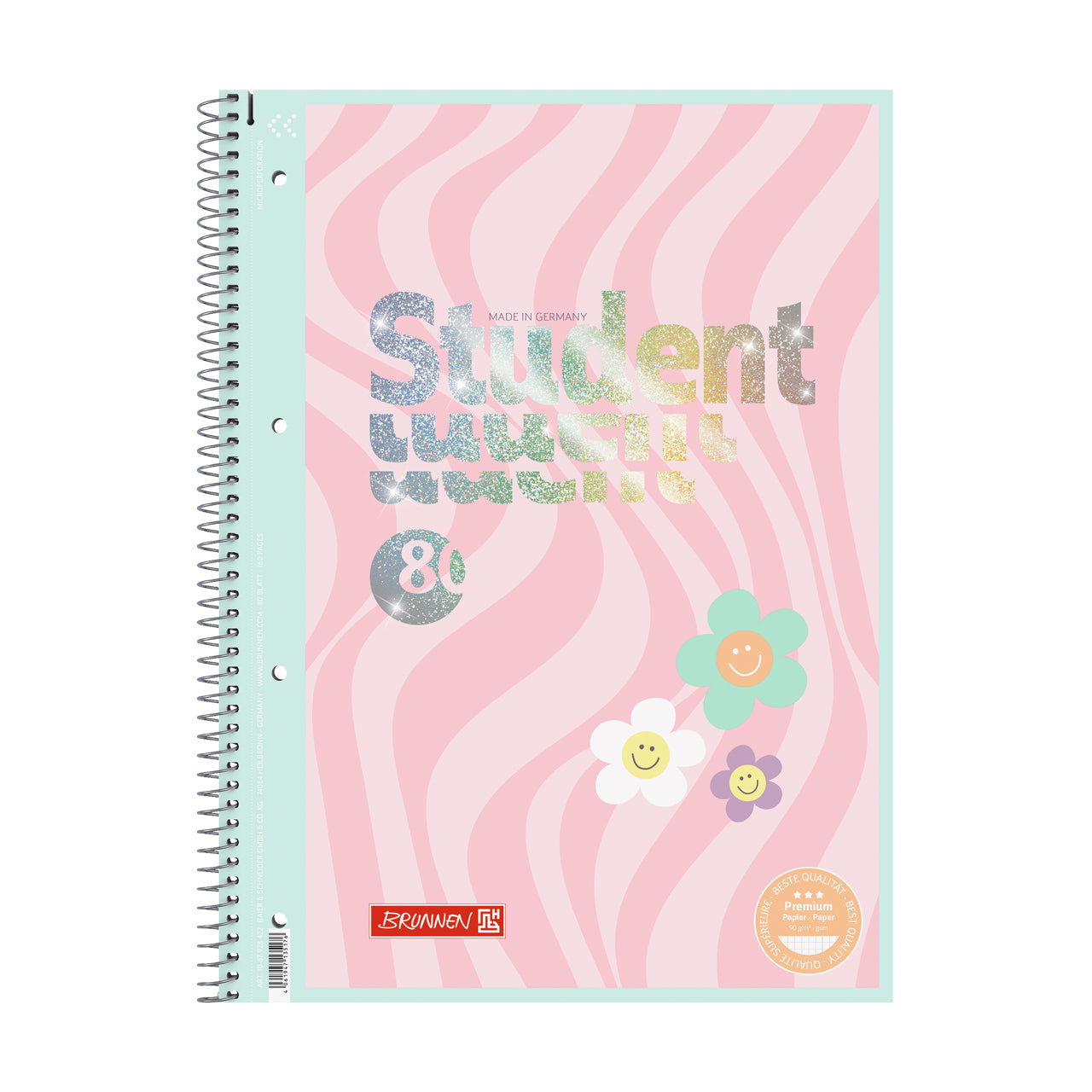 Brunnen-Collegeblock-A4-Smile-Happy-Hippie-Lin-28-kariert-Doppelrand-1067928422-Schulbedarf-kaufen-Lafueliki