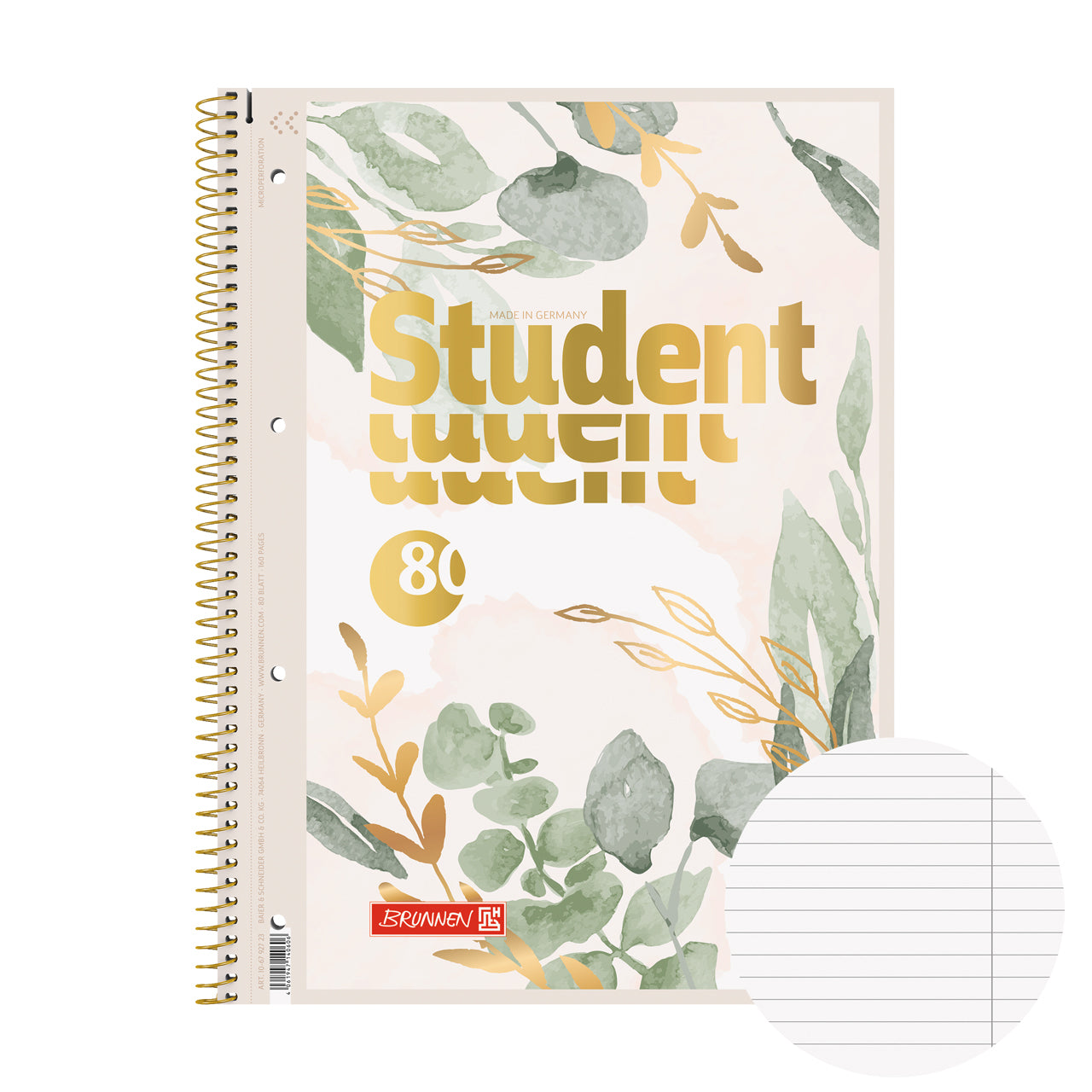 Brunnen-Collegeblock-Student-Bloom-A4-Lineatur-27-Rechtshaender-lafueliki