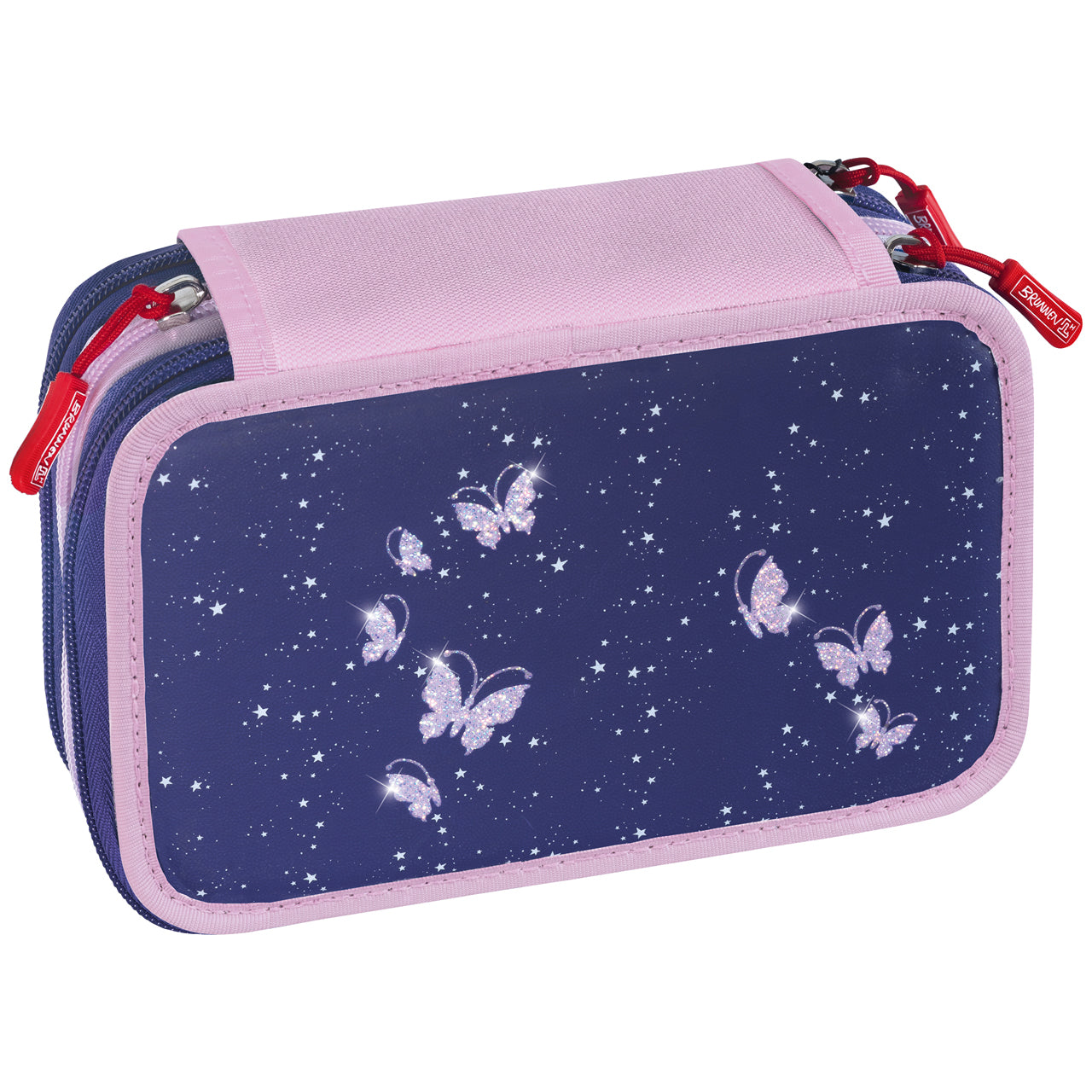 Brunnen-Federmaeppchen-3-Fach-magic-Butterfly-Schmetterling-Triple-Decker-Federmappe-mit-3-Etagen-gefuellt-Linkshaender-1049121322-rueckseite-lafueliki