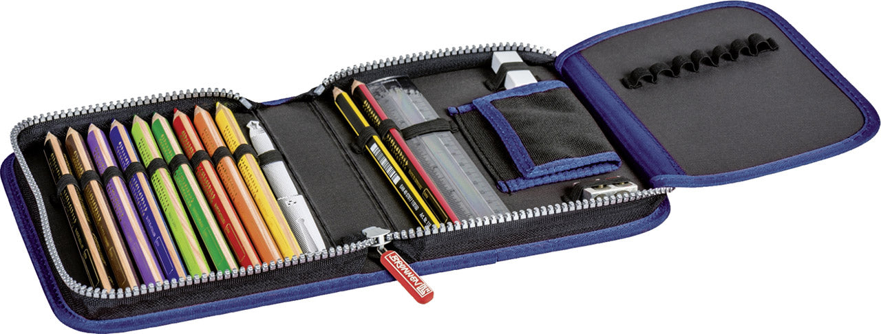 Brunnen-Federmappchen-1-Klappe-befullt-blau-offen