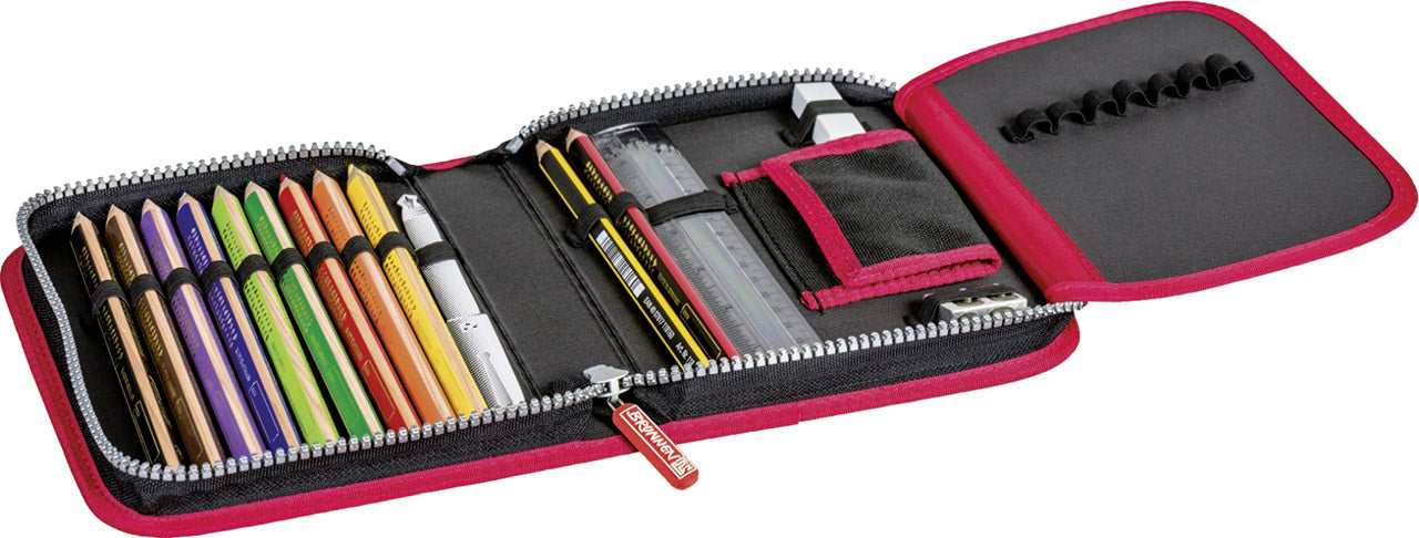 Brunnen-Federmappchen-1-Klappe-befullt-rot-offen