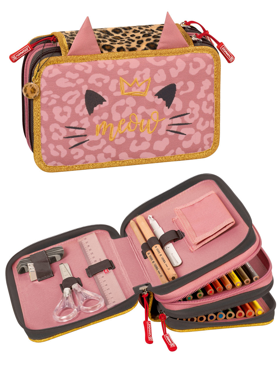 Brunnen-Federmappe-3-stoeckig-3fach-Maedchen-Katze-Sweet-Wild-Cat-gefuellt-1049121942-lafueliki