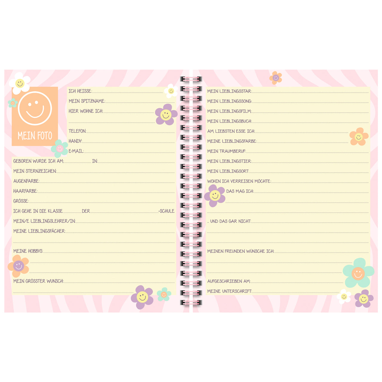 Brunnen-Freundebuch-Smile-Happy-Hippie-Maedchen-1062091422-Schulfreundebuch-ansicht-innen-LAFUELIKI