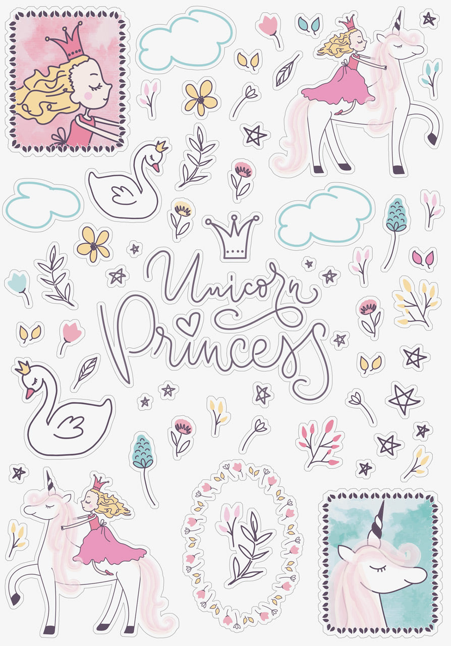 Brunnen-Hausaufgabenheft-A5-Einhorn-Prinzessin-stickerbogen-1046807842-lafueliki