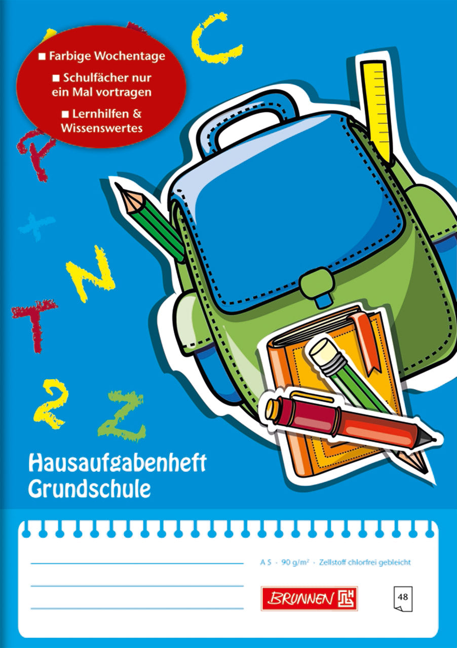 Brunnen-Hausaufgabenheft-Grundschule-A5-blau1046807