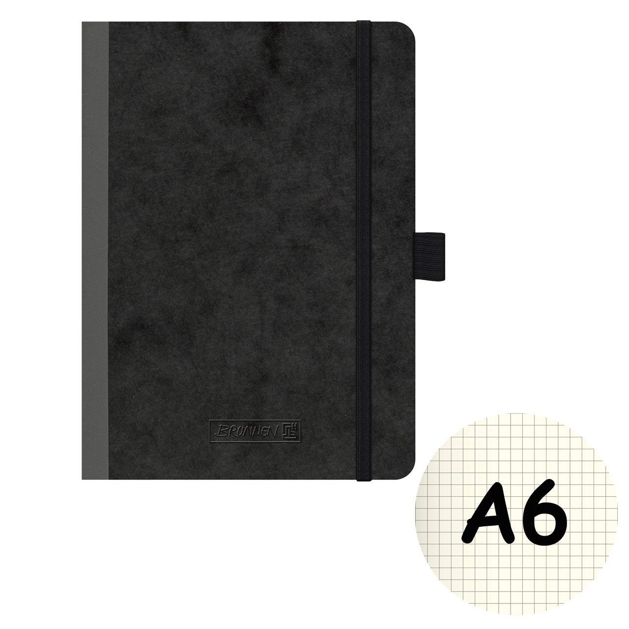 Brunnen-Kladde-FACT-plus-A6-schwarz-Gummizug-kariert-104366290-kaufen-lafueliki