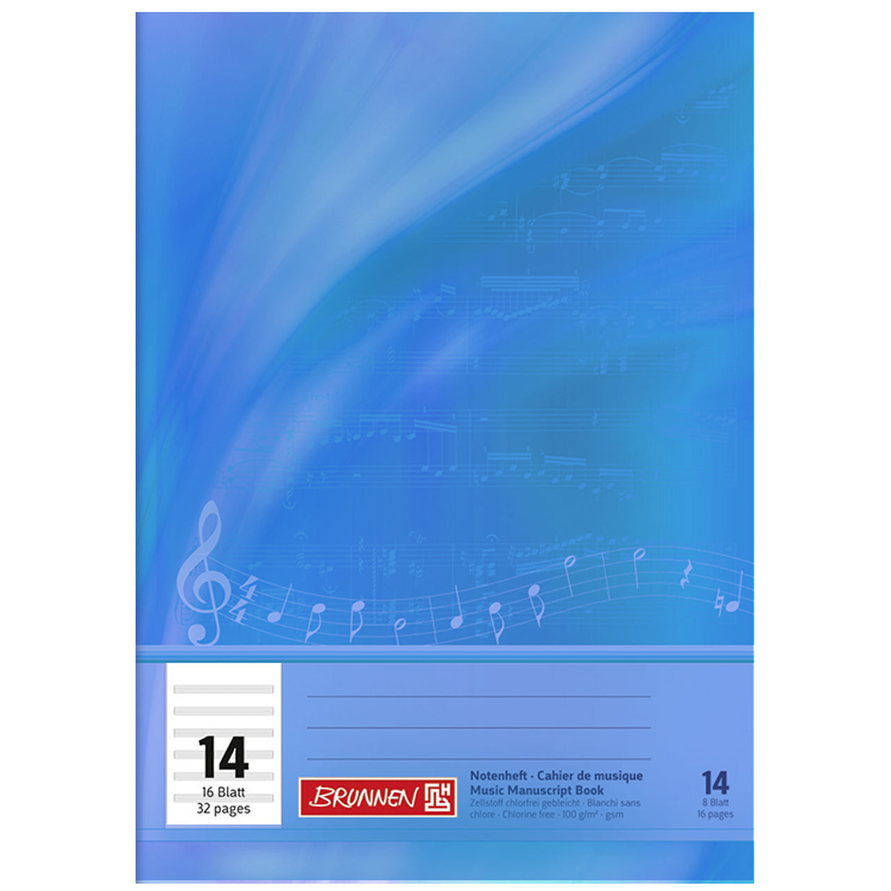 Brunnen-Notenheft-A4-16-Blatt-Lineatur-14-blau-lafueliki