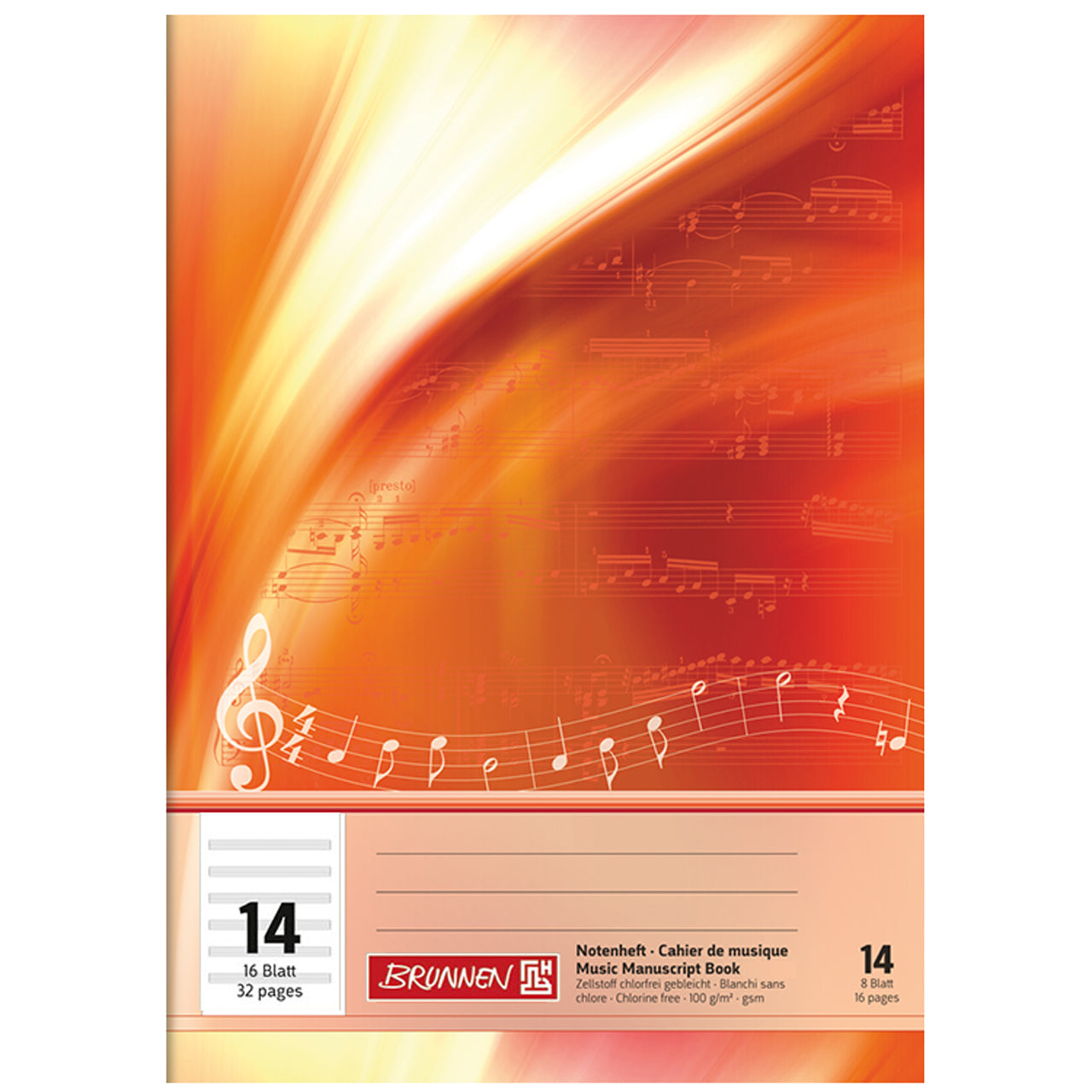 Brunnen-Notenheft-A4-16-Blatt-Lineatur-14-orange-lafueliki