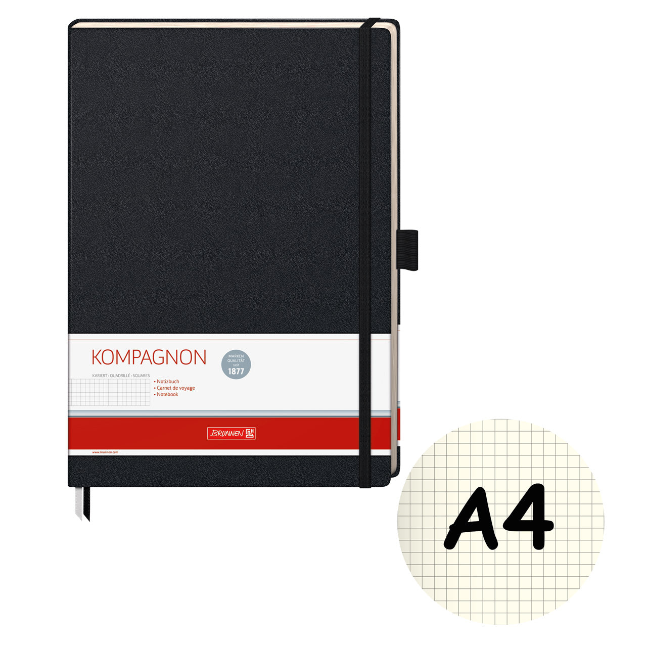 Brunnen-Notizbuch-A4-Kompagnon-kariert-schwarz-kaufen-105528805-lafueliki