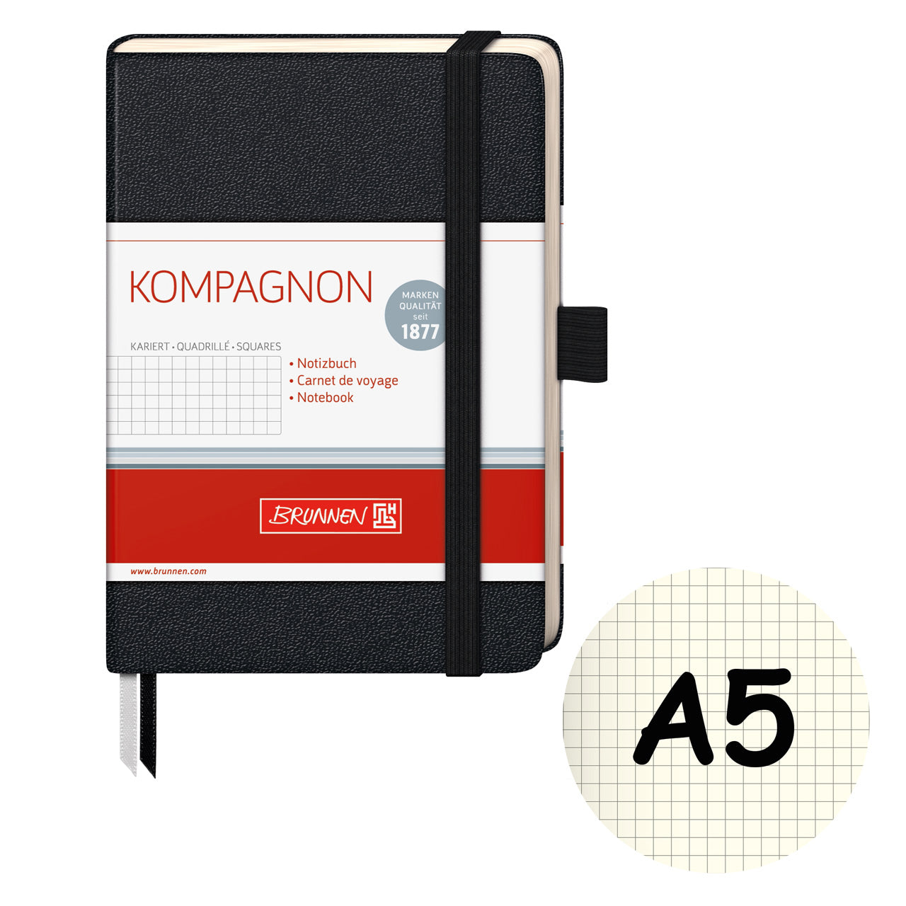 Brunnen-Notizbuch-A5-Kompagnon-kariert-schwarz-kaufen-105522805-lafueliki