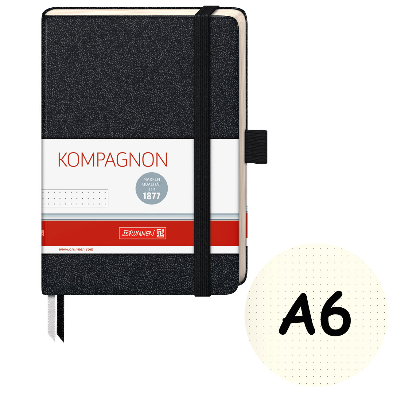 Brunnen-Notizbuch-A6-Kompagnon-dotted-schwarz-kaufen-105521905-lafueliki