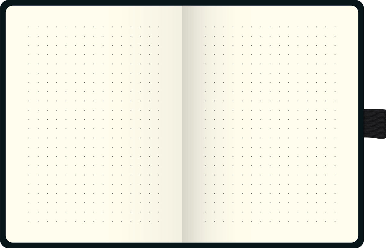 Brunnen-Notizbuch-A6-Kompagnon-dotted-schwarz-lineatur-105521905-lafueliki