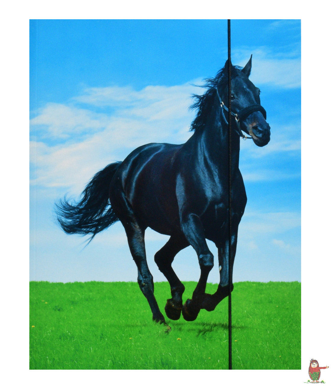 Brunnen-Sammelmappe-A4-motiv-pferd-schwarz-lafueliki