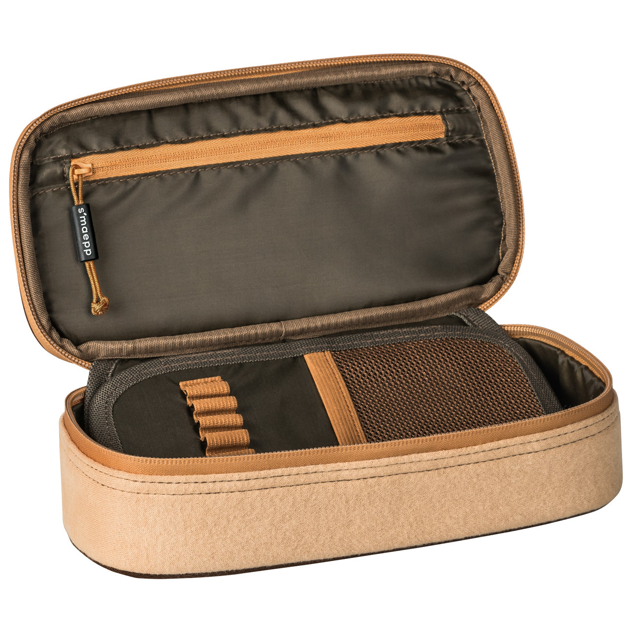 Brunnen-Schlamperetui-Schlampermaeppchen-XL-smaepp-Mocha-Flanell-beige-offen-1049249007-lafueliki