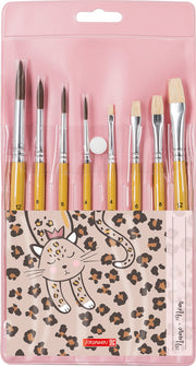 Brunnen-Schulpinsel-8er-Set-Katze-Sweet-Wild-Cat-1048934942-Pinsel-Set-Etui-lafueliki