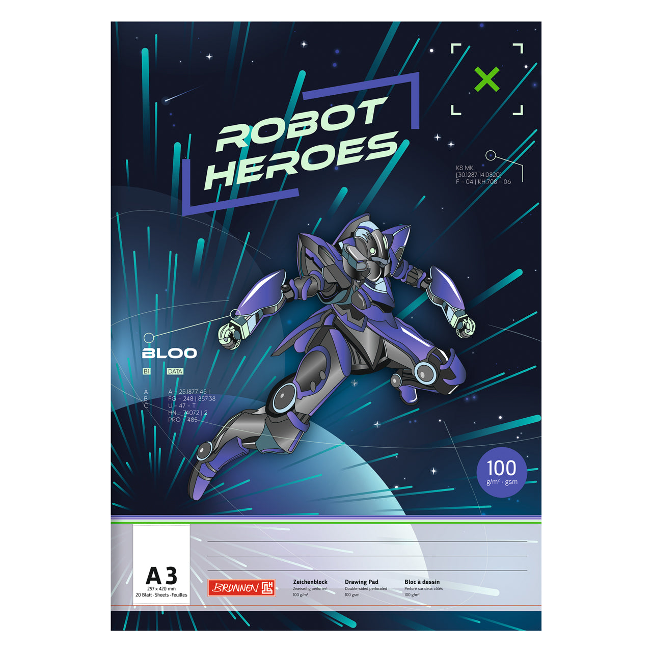 Brunnen-Zeichenblock-A3-Robot-Heros-beidseitig-befestigt-Grosser-Block-1047913421-Schulbedarf-online-kaufen-lafueliki