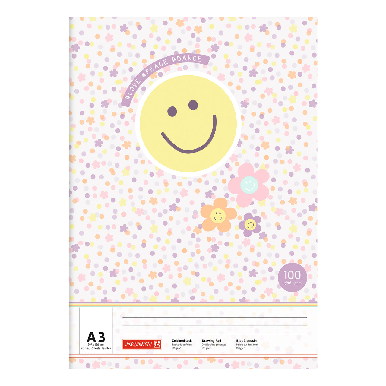 Brunnen-Zeichenblock-A3-Smile-Happy-Hippie-beidseitig-befestigt-grosser-Block-1047913422-Schulsachen-kaufen-lafueliki