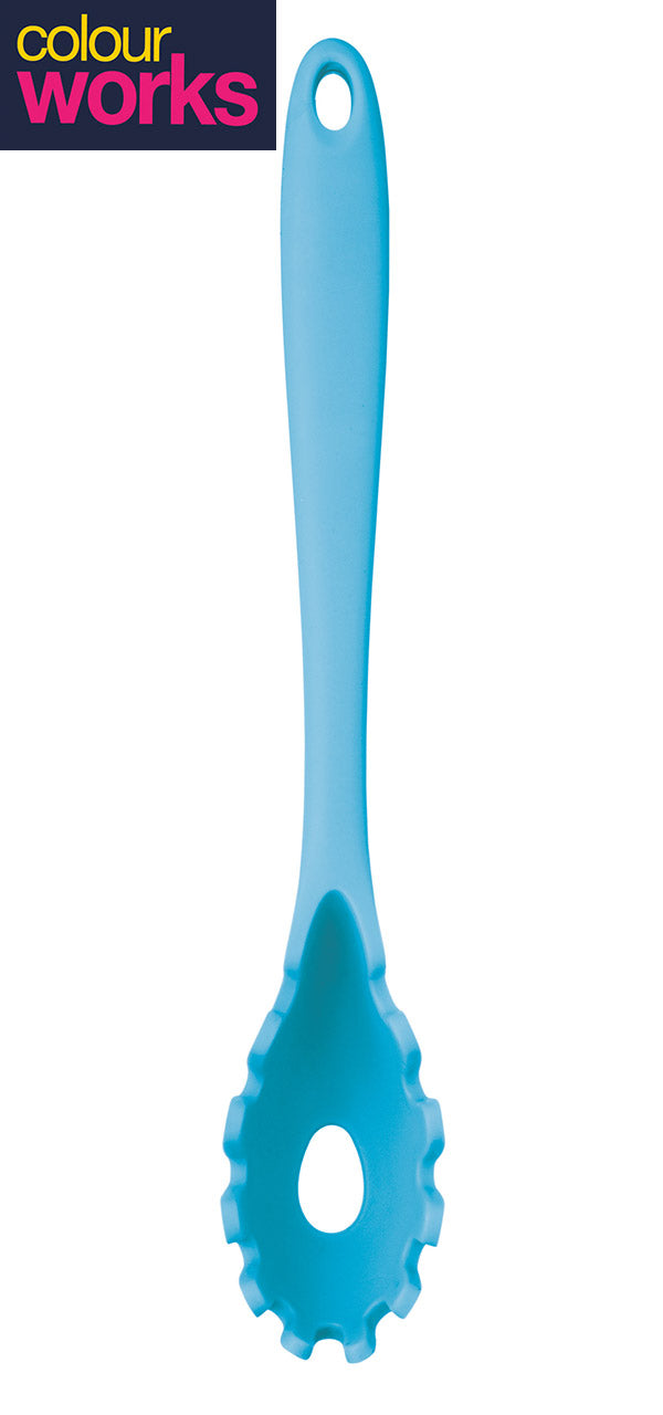 Colourworks-Spaghetti-Nudelloeffel-blau-28-cm-CWSPAGBLU