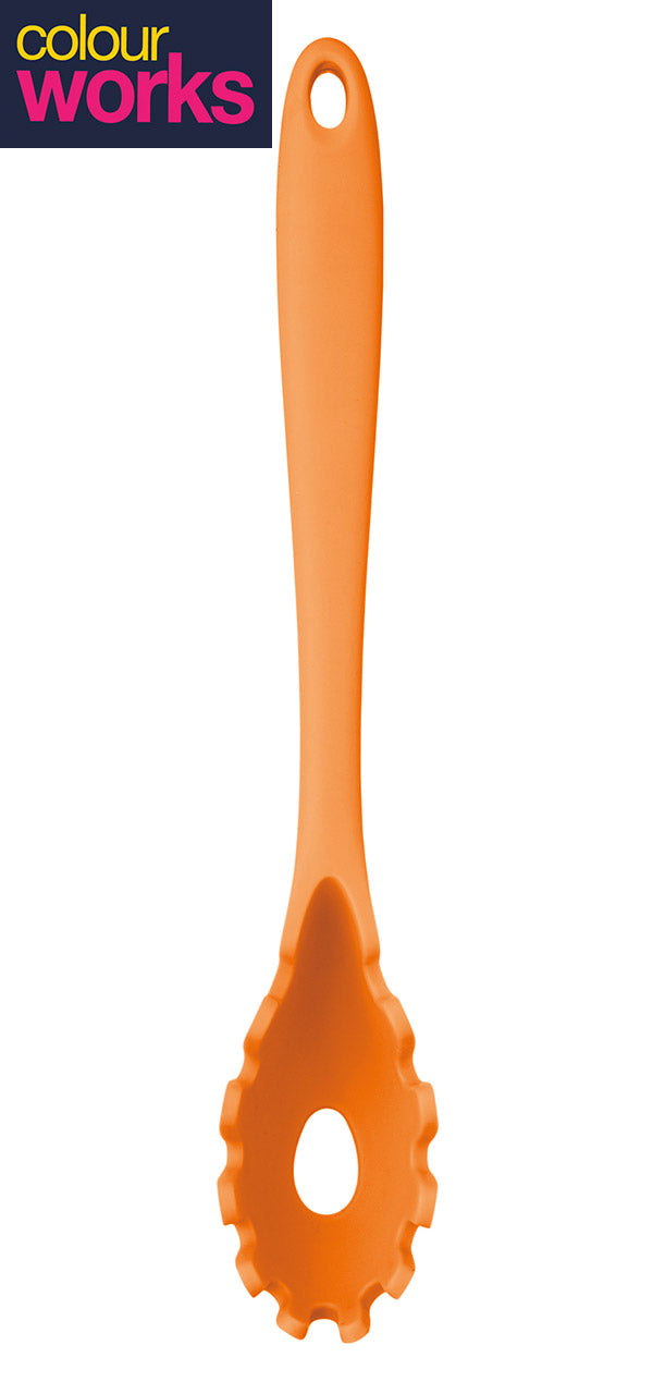 Colourworks-Spaghetti-Nudelloeffel-orange-28-cm-CWSPAGOR