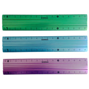 DONAU Lineal aus Aluminium · 15 cm · für Rechts- und Linkshänder