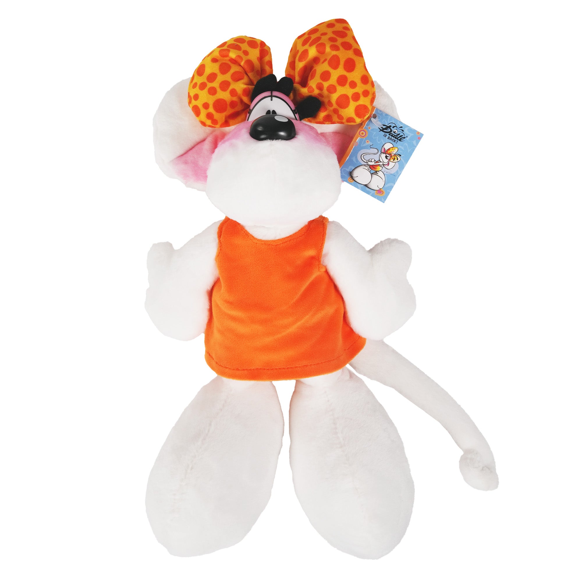 Diddl Kuscheltier groß · 30 cm · Diddlina · Kleid · Orange