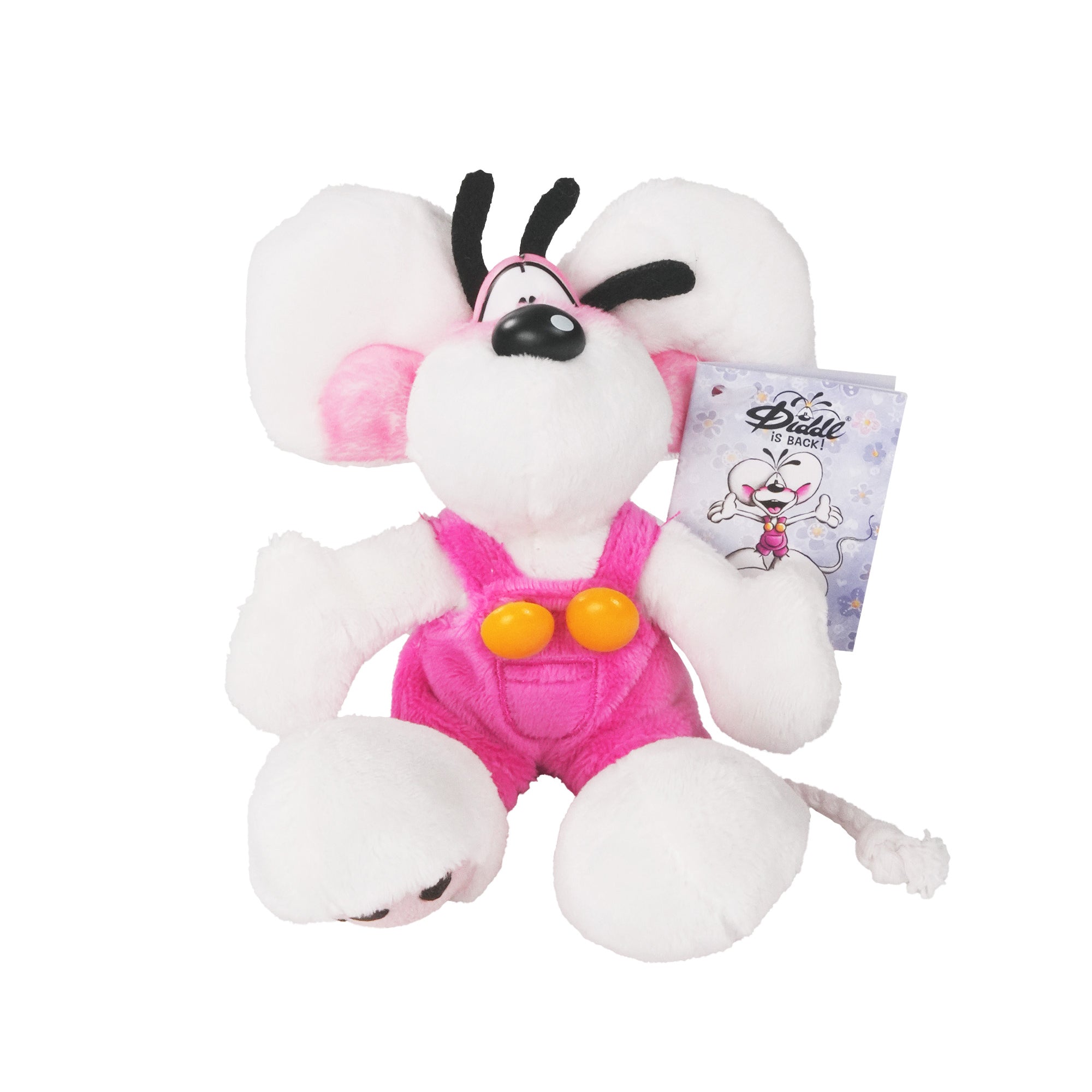 Diddl Schlüsselanhänger · 15 cm · Diddl Maus · Latzhose · Rosa