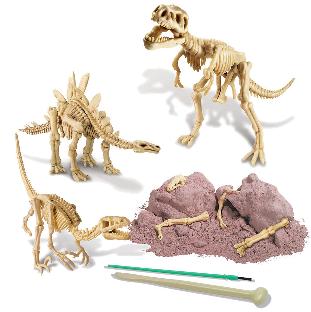 Dinosaurier-Skelett-Ausgraben-Kinder-Gipsblock-lafueliki