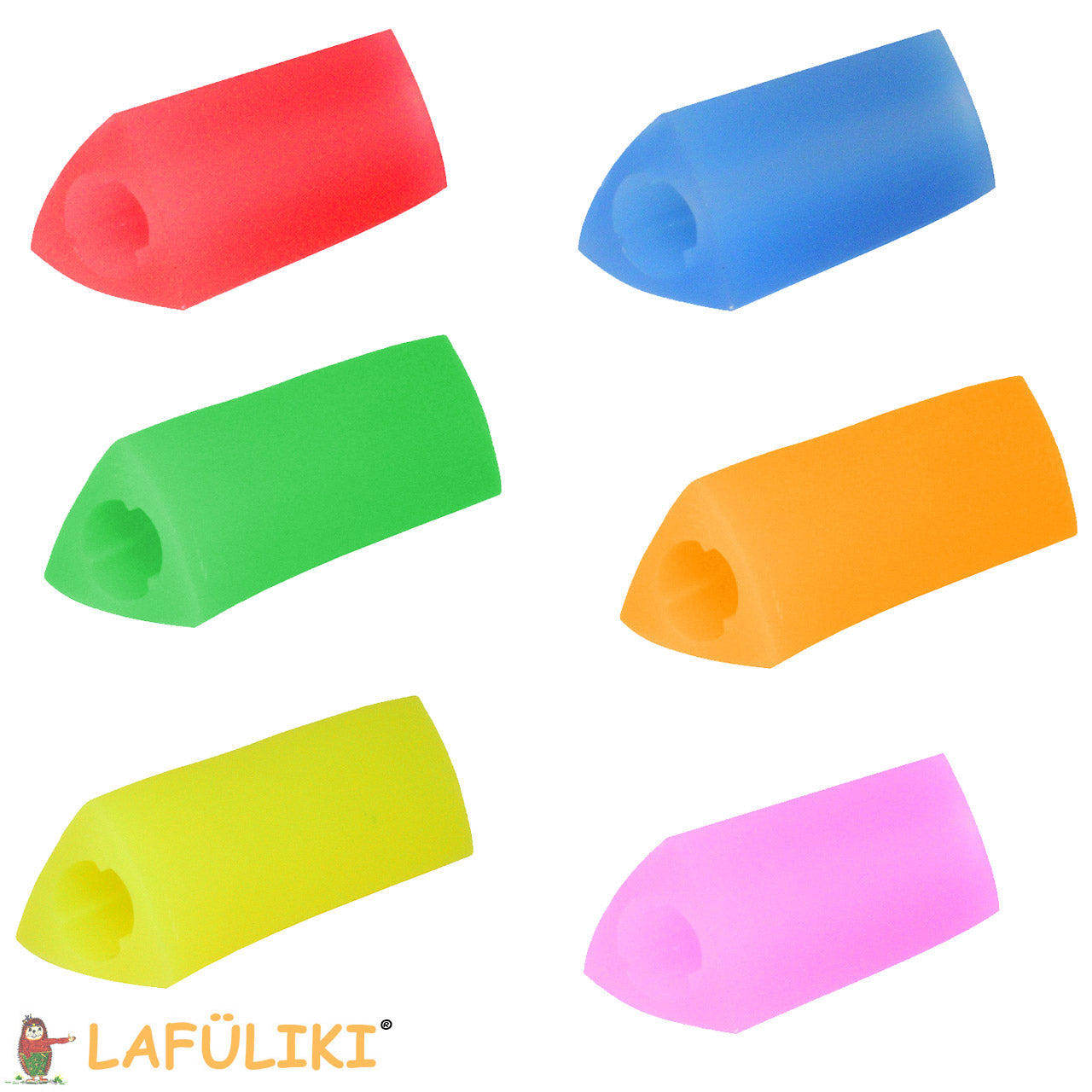 Dreikant-Schreibhilfe-klein-L-6002-neon-farben-Stifthalter-lafueliki