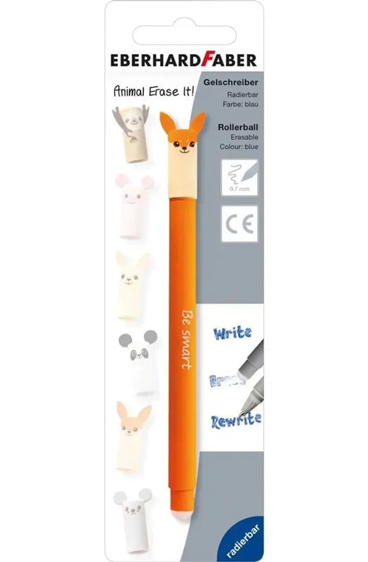 Eberhard-Faber-Animal-Erase-it-Fuchs-Gelschreiber-inky-Radierbar-504453105-ovp-lafueliki