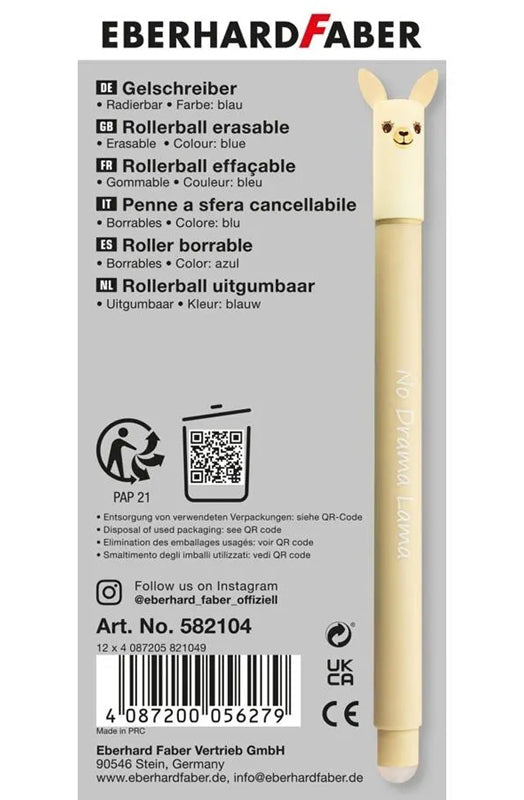 Eberhard-Faber-Animal-Erase-it-Lama-Gelschreiber-inky-Radierbar-504453104-ovp-2-lafueliki