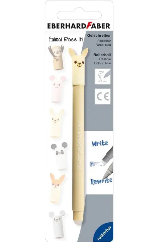 Eberhard-Faber-Animal-Erase-it-Lama-Gelschreiber-inky-Radierbar-504453104-ovp-lafueliki