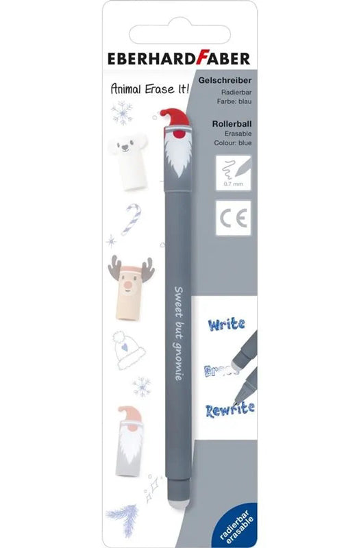 Eberhard-Faber-xmas-Erase-it-wichtel-Gelschreiber-inky-Radierbar-ovp-lafueliki