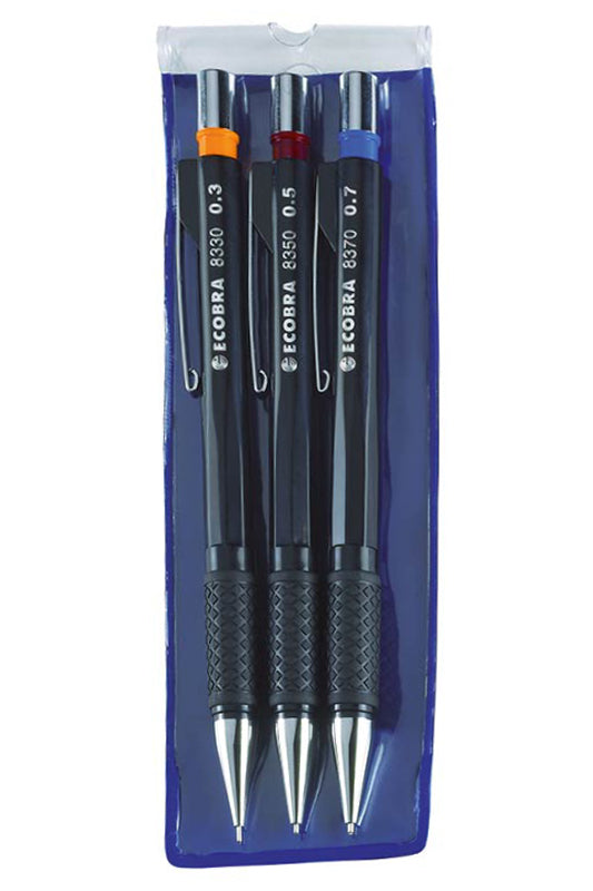 Ecobra-Feinminen-Druckstift-3er-Set-03-05-07-mm-8325W-Feinmienbleistift-offen-lafueliki
