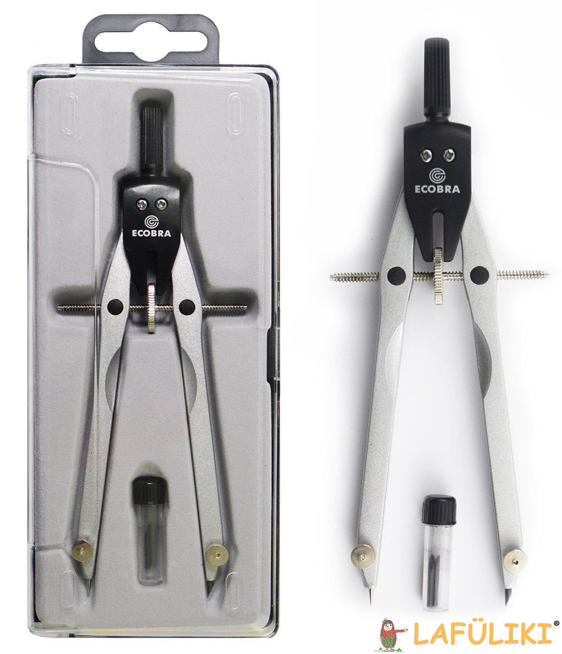 Ecobra-Geometrie-Zirkel-Duo-Tec-silber-Schul-Zirkel-375403-lafueliki