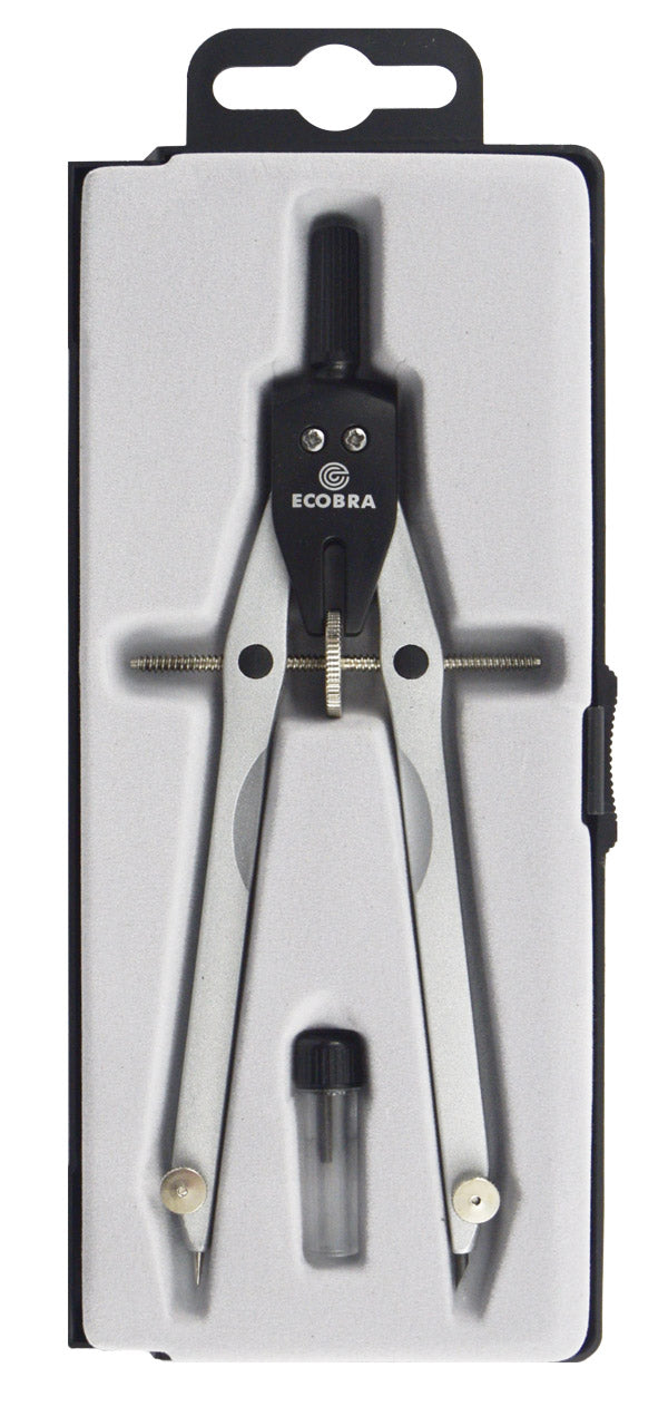Ecobra-Geometrie-Zirkel-Duo-Tec-silber-Schul-Zirkel-375403-ovp-offen-lafueliki