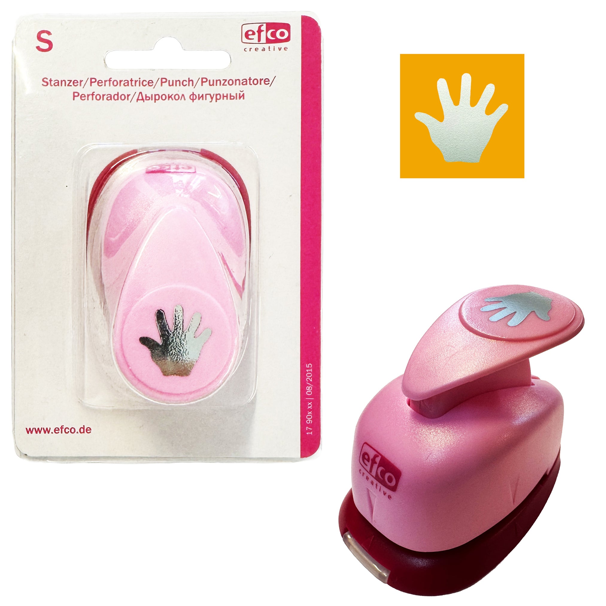 Efco Motivstanzer S · Hand/Handabdruck · 1,5 cm · Hebelmechanik