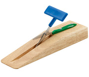 Einhaender-Tischschere-selbstoeffnend-rund-auf-Holzsockel-PETA-PTT-1-WB-lafueliki